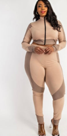 2 PIECE MOCHA LEGGING SET