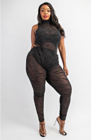 Mock Neck Bodysuit and Legging Set