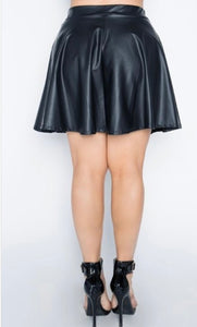 Faux Leather Skirt